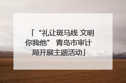 “礼让斑马线 文明你我他” 青岛市审计局开展主题活动