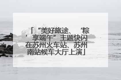 “美好旅途、‘粽’享端午”主题快闪在苏州火车站、苏州南站候车大厅上演