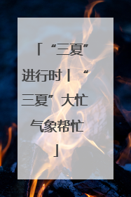 “三夏”进行时丨“三夏”大忙 气象帮忙