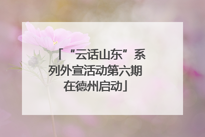 “云话山东”系列外宣活动第六期在德州启动