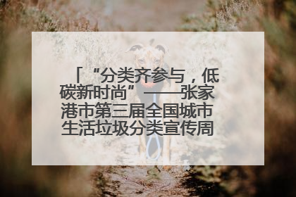 “分类齐参与，低碳新时尚”——张家港市第三届全国城市生活垃圾分类宣传周活动火热开展！