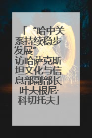 “哈中关系持续稳步发展”——访哈萨克斯坦文化与信息部副部长叶夫根尼·科切托夫