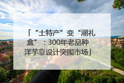 “土特产”变“潮礼盒”：300年老品种洋芋靠设计突围市场