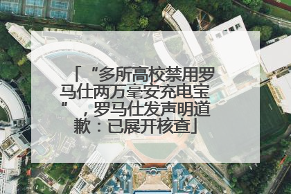 “多所高校禁用罗马仕两万毫安充电宝”，罗马仕发声明道歉：已展开核查