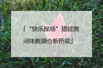 “快乐操场”搭建黑河体教融合新桥梁