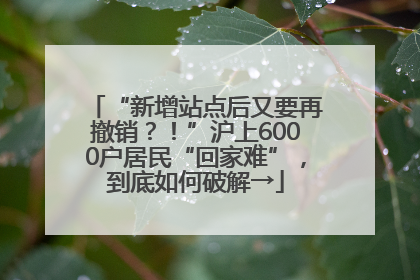 “新增站点后又要再撤销？！”沪上6000户居民“回家难”，到底如何破解→