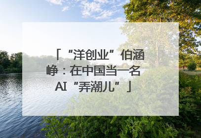“洋创业”伯涵峥：在中国当一名AI“弄潮儿”