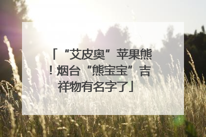 “艾皮奥”苹果熊！烟台“熊宝宝”吉祥物有名字了