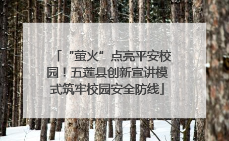 “萤火”点亮平安校园！五莲县创新宣讲模式筑牢校园安全防线