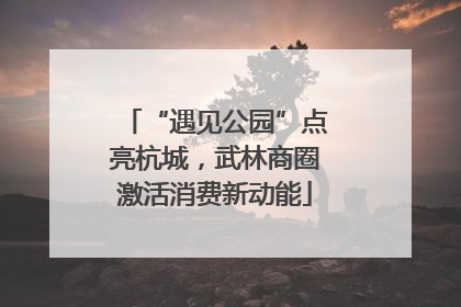 “遇见公园”点亮杭城，武林商圈激活消费新动能