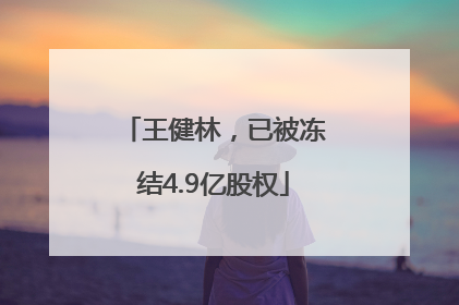 王健林，已被冻结4.9亿股权