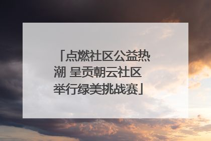 点燃社区公益热潮 呈贡朝云社区举行绿美挑战赛