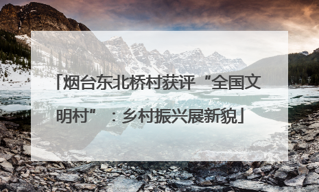 烟台东北桥村获评“全国文明村”：乡村振兴展新貌