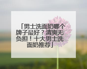 男士洗面奶哪个牌子最好？清爽无负担！十大男士洗面奶推荐
