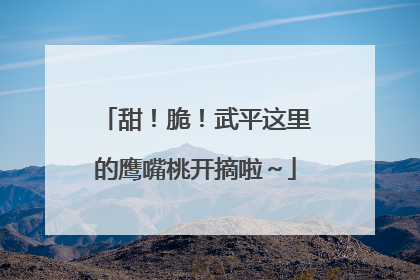 甜！脆！武平这里的鹰嘴桃开摘啦～