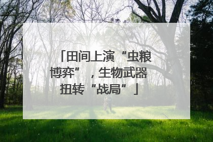 田间上演“虫粮博弈”，生物武器扭转“战局”