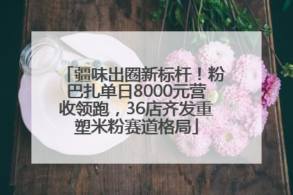 疆味出圈新标杆！粉巴扎单日8000元营收领跑，36店齐发重塑米粉赛道格局