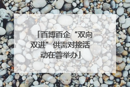 百博百企“双向双进”供需对接活动在蓉举办