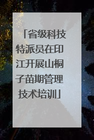 省级科技特派员在印江开展山桐子苗期管理技术培训