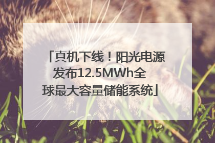 真机下线！阳光电源发布12.5MWh全球最大容量储能系统