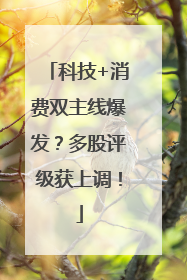 科技+消费双主线爆发？多股评级获上调！