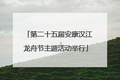 第二十五届安康汉江龙舟节主题活动举行
