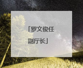 罗文俊任副厅长