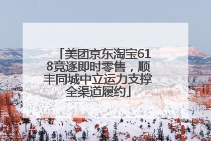 美团京东淘宝618竞逐即时零售，顺丰同城中立运力支撑全渠道履约