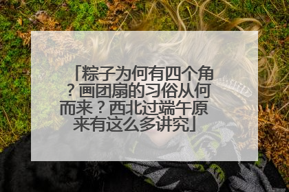 粽子为何有四个角？画团扇的习俗从何而来？西北过端午原来有这么多讲究
