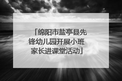 绵阳市盐亭县先锋幼儿园开展小班家长进课堂活动