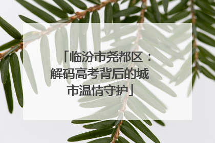 临汾市尧都区：解码高考背后的城市温情守护