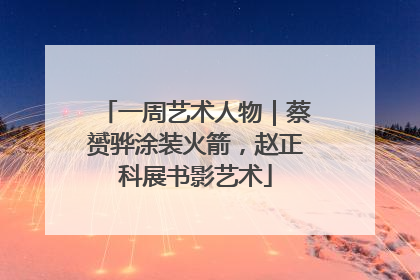 一周艺术人物｜蔡赟骅涂装火箭，赵正科展书影艺术
