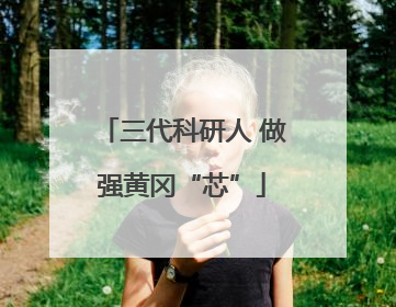 三代科研人 做强黄冈“芯”