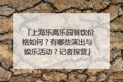 上海乐高乐园餐饮价格如何？有哪些演出与娱乐活动？记者探营