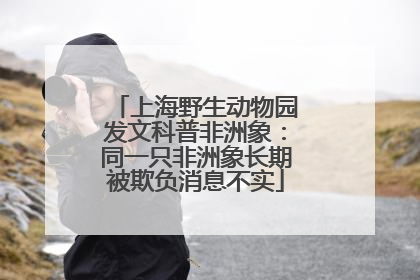 上海野生动物园发文科普非洲象：同一只非洲象长期被欺负消息不实