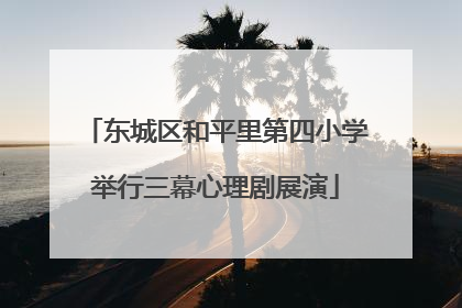 东城区和平里第四小学举行三幕心理剧展演