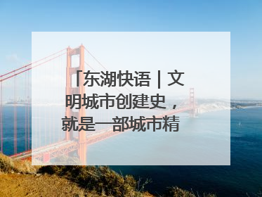 东湖快语｜文明城市创建史，就是一部城市精神成长史
