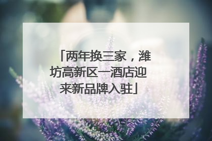 两年换三家，潍坊高新区一酒店迎来新品牌入驻