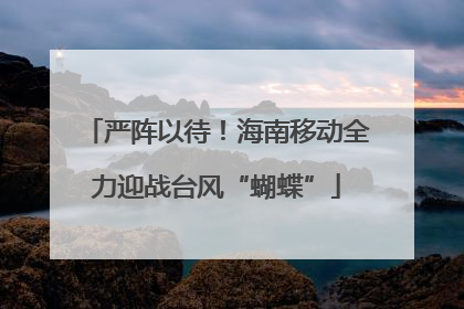 严阵以待！海南移动全力迎战台风“蝴蝶”