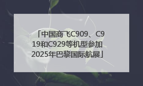 中国商飞C909、C919和C929等机型参加2025年巴黎国际航展