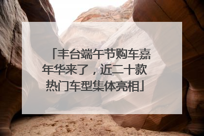 丰台端午节购车嘉年华来了，近二十款热门车型集体亮相