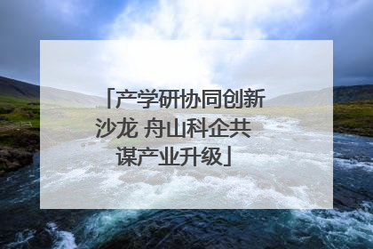 产学研协同创新沙龙 舟山科企共谋产业升级