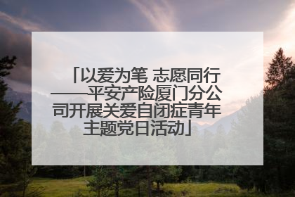 以爱为笔 志愿同行——平安产险厦门分公司开展关爱自闭症青年主题党日活动