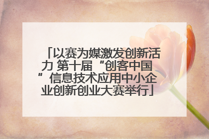 以赛为媒激发创新活力 第十届“创客中国”信息技术应用中小企业创新创业大赛举行