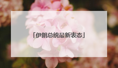 伊朗总统最新表态