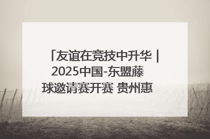 友谊在竞技中升华｜2025中国-东盟藤球邀请赛开赛 贵州惠水燃动“空中芭蕾”