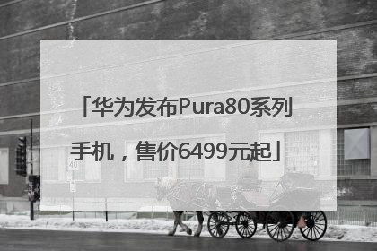 华为发布Pura80系列手机，售价6499元起