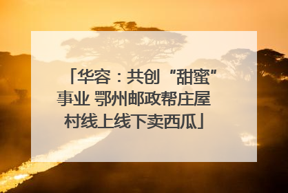 华容：共创“甜蜜”事业 鄂州邮政帮庄屋村线上线下卖西瓜