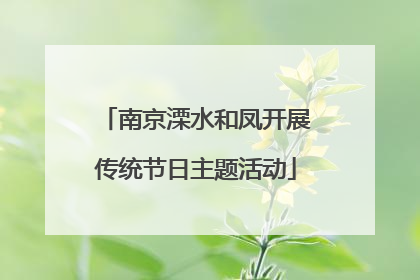南京溧水和凤开展传统节日主题活动