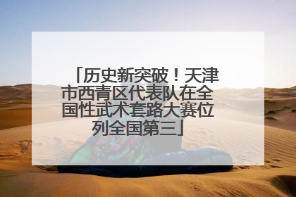 历史新突破！天津市西青区代表队在全国性武术套路大赛位列全国第三